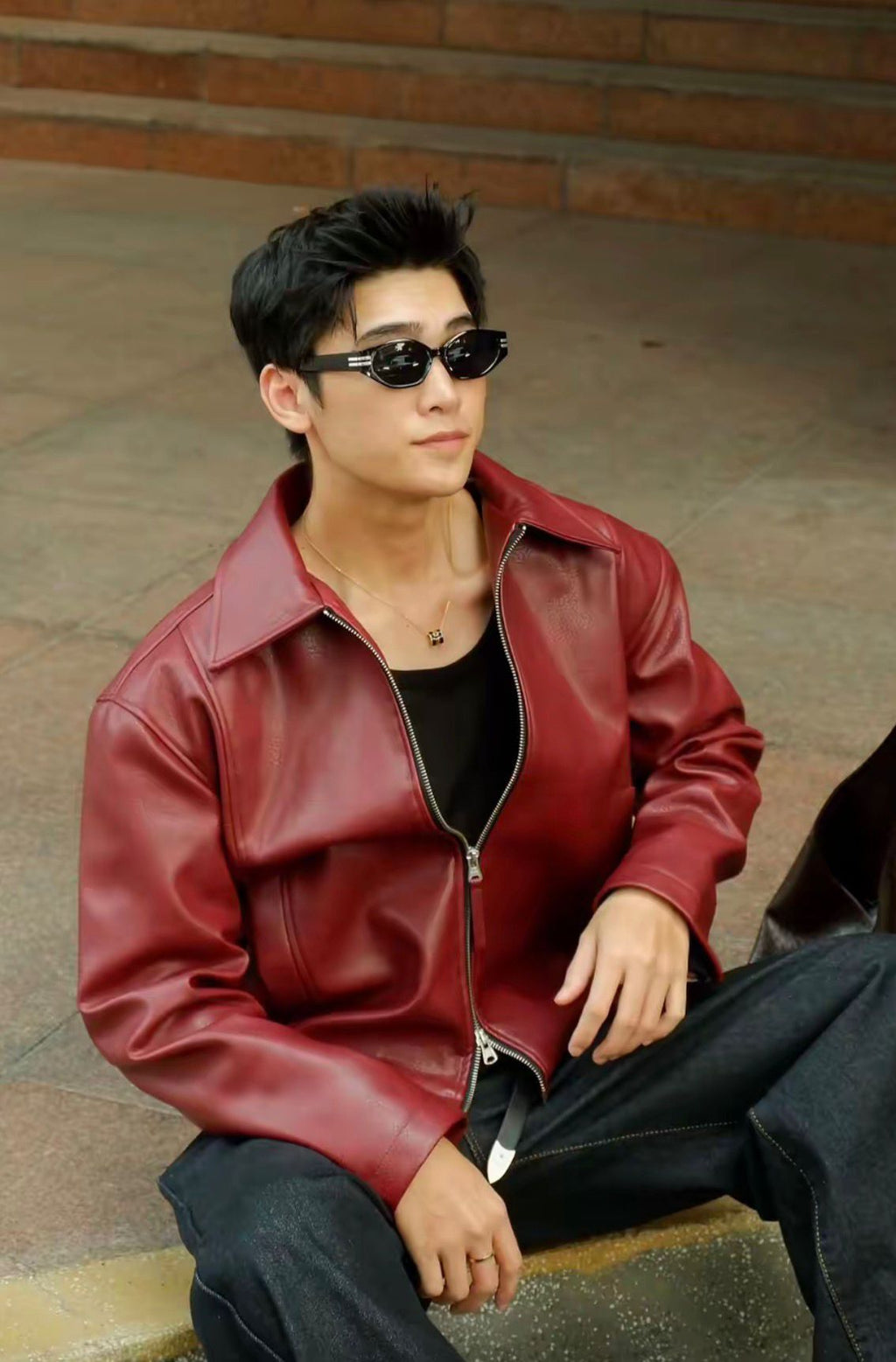 CHERRY LUXE LEATHER JACKET