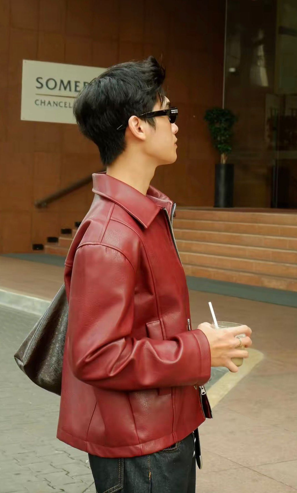 CHERRY LUXE LEATHER JACKET