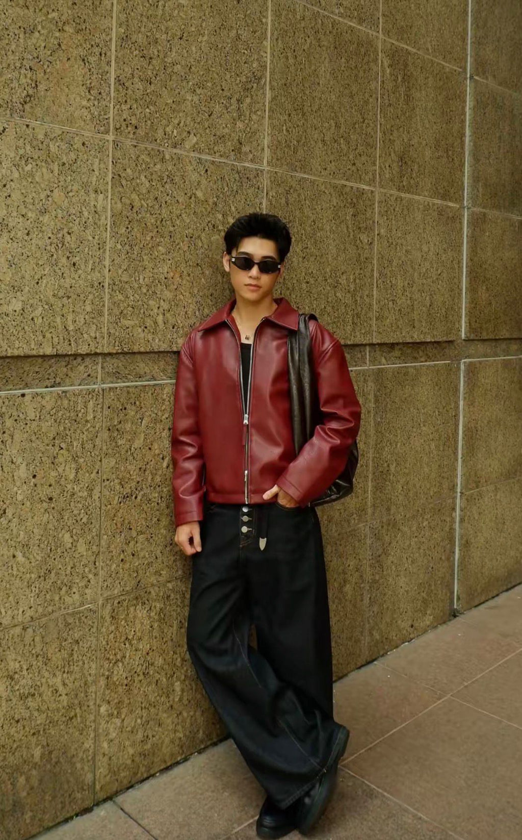 CHERRY LUXE LEATHER JACKET