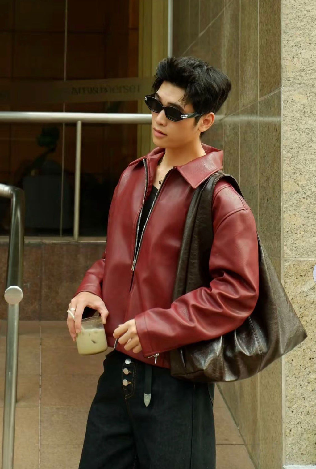 CHERRY LUXE LEATHER JACKET