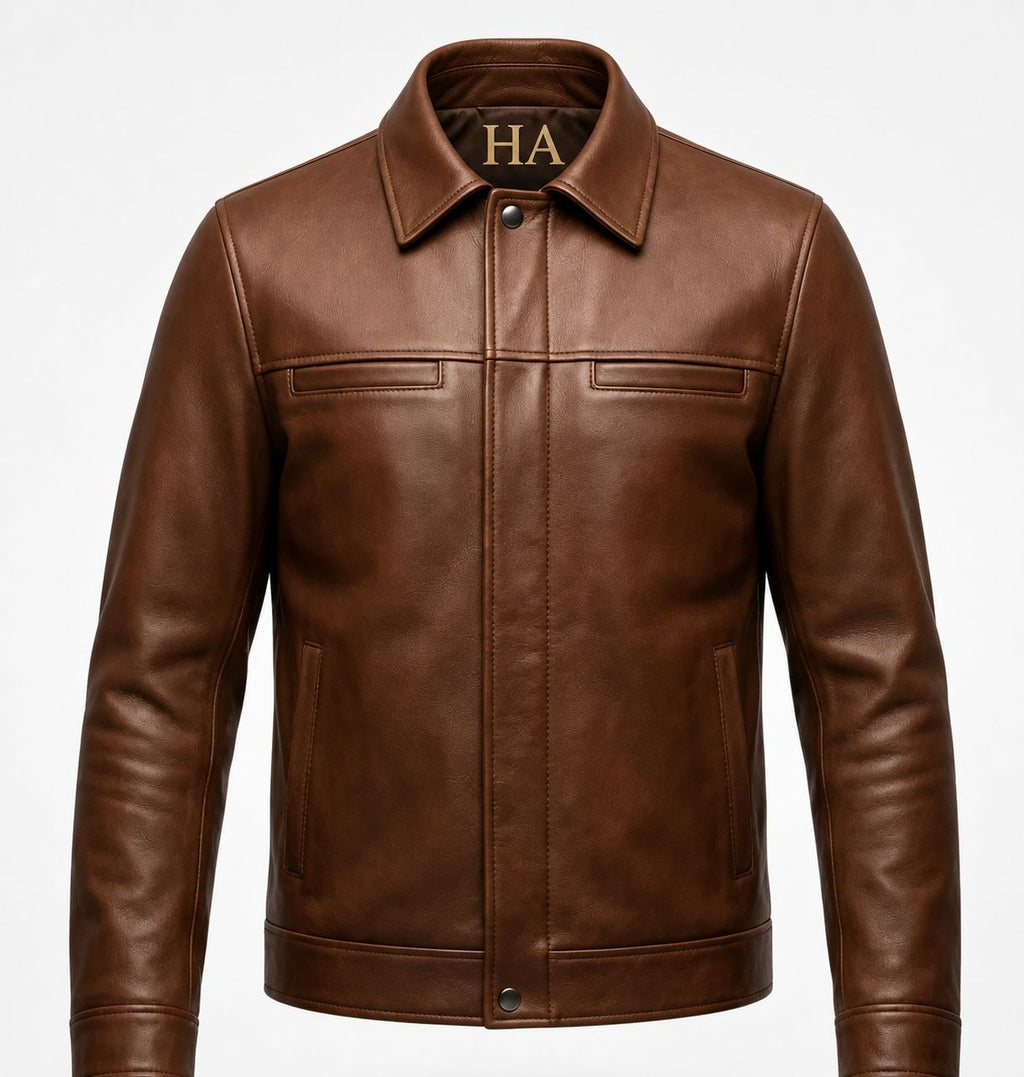 Johnny Brown Leather Jacket Men